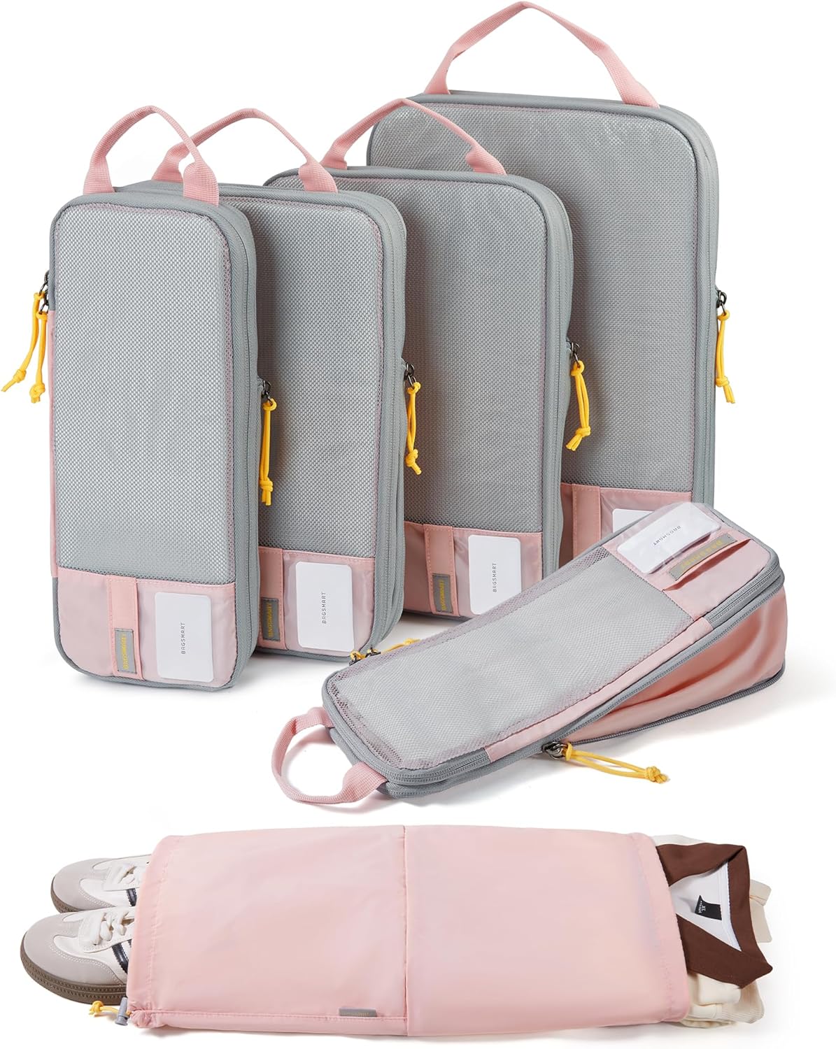 6 Set /4 Set/2 Set Compression Packing Cubes for Travel, Lightweight Luggage Organizer Bags, Durable Space Saver Bags Travel Essentials