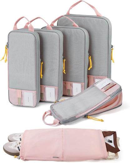 6 Set /4 Set/2 Set Compression Packing Cubes for Travel, Lightweight Luggage Organizer Bags, Durable Space Saver Bags Travel Essentials