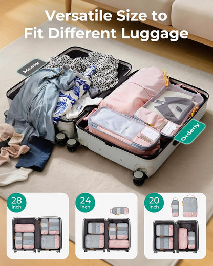 6 Set /4 Set/2 Set Compression Packing Cubes for Travel, Lightweight Luggage Organizer Bags, Durable Space Saver Bags Travel Essentials