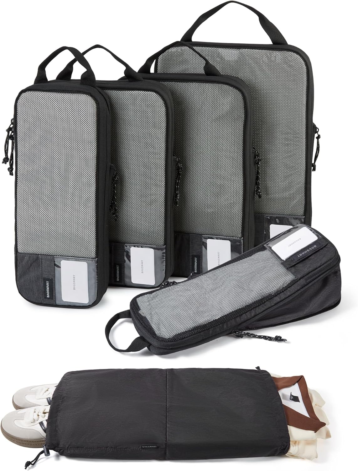 6 Set /4 Set/2 Set Compression Packing Cubes for Travel, Lightweight Luggage Organizer Bags, Durable Space Saver Bags Travel Essentials