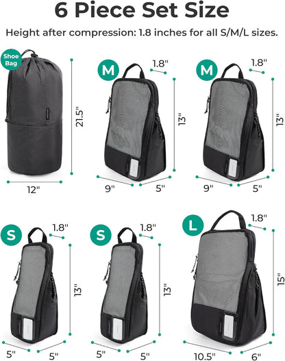 6 Set /4 Set/2 Set Compression Packing Cubes for Travel, Lightweight Luggage Organizer Bags, Durable Space Saver Bags Travel Essentials