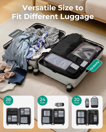 6 Set /4 Set/2 Set Compression Packing Cubes for Travel, Lightweight Luggage Organizer Bags, Durable Space Saver Bags Travel Essentials