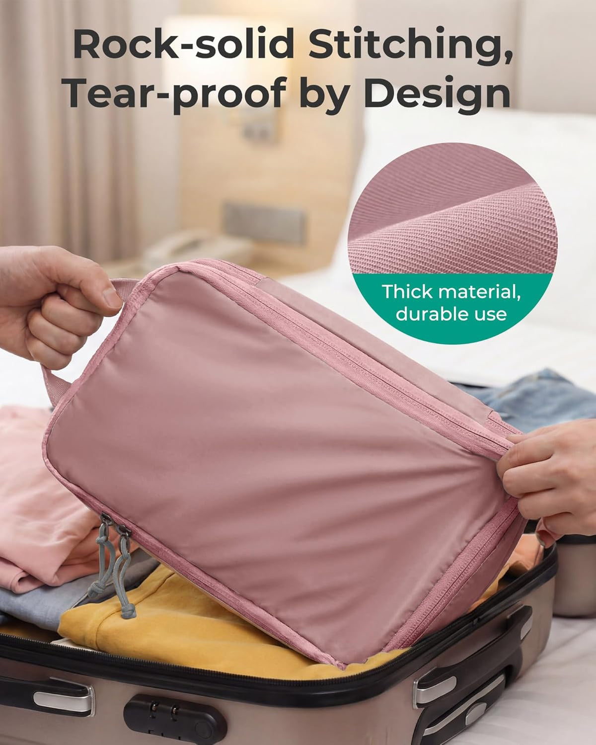 6 Set /4 Set/2 Set Compression Packing Cubes for Travel, Lightweight Luggage Organizer Bags, Durable Space Saver Bags Travel Essentials