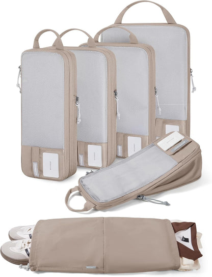 6 Set /4 Set/2 Set Compression Packing Cubes for Travel, Lightweight Luggage Organizer Bags, Durable Space Saver Bags Travel Essentials