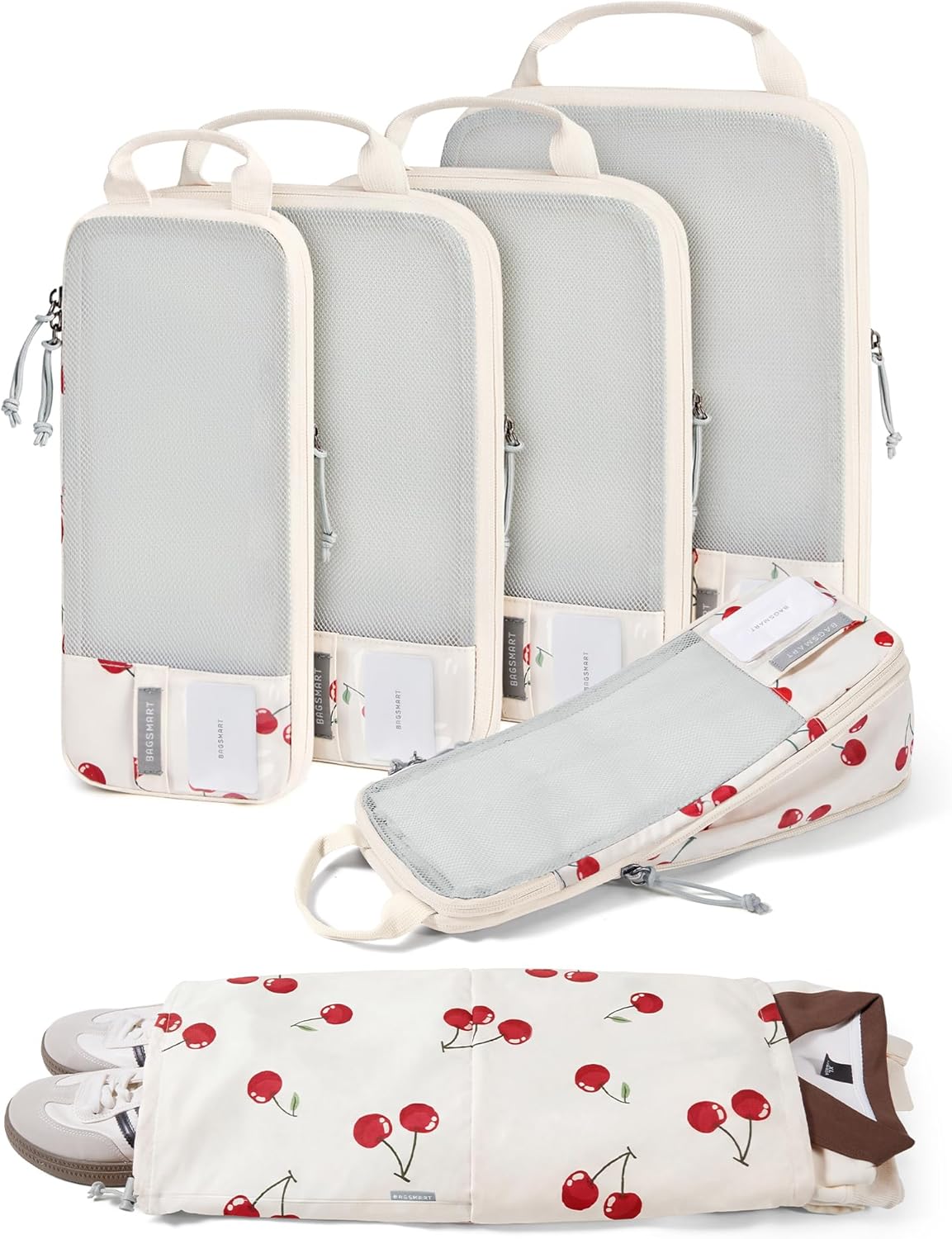 6 Set /4 Set/2 Set Compression Packing Cubes for Travel, Lightweight Luggage Organizer Bags, Durable Space Saver Bags Travel Essentials