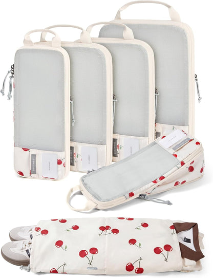 6 Set /4 Set/2 Set Compression Packing Cubes for Travel, Lightweight Luggage Organizer Bags, Durable Space Saver Bags Travel Essentials