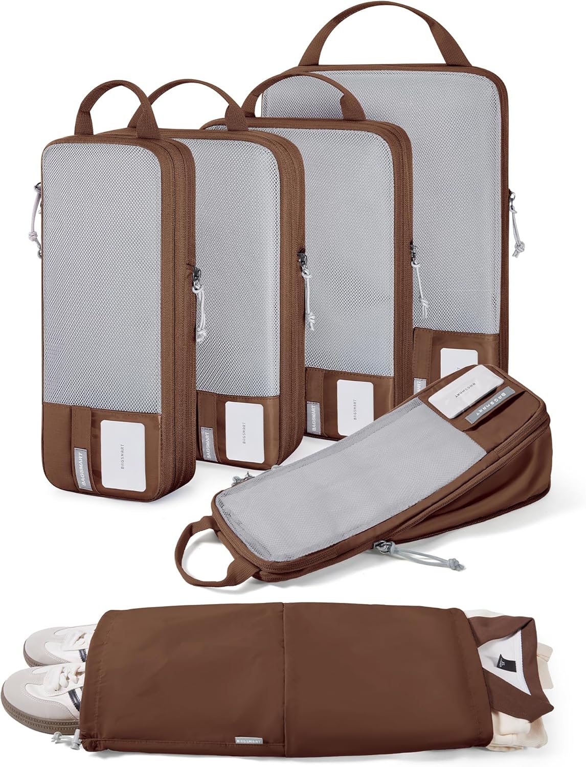 6 Set /4 Set/2 Set Compression Packing Cubes for Travel, Lightweight Luggage Organizer Bags, Durable Space Saver Bags Travel Essentials