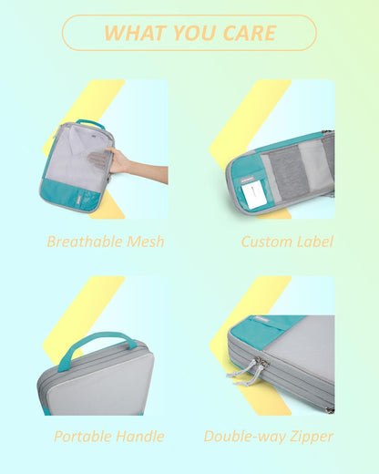 6 Set /4 Set/2 Set Compression Packing Cubes for Travel, Lightweight Luggage Organizer Bags, Durable Space Saver Bags Travel Essentials