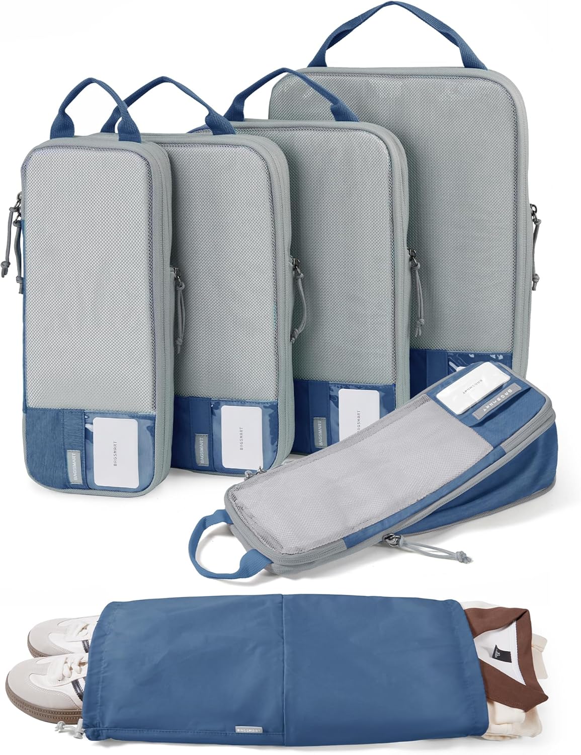 6 Set /4 Set/2 Set Compression Packing Cubes for Travel, Lightweight Luggage Organizer Bags, Durable Space Saver Bags Travel Essentials