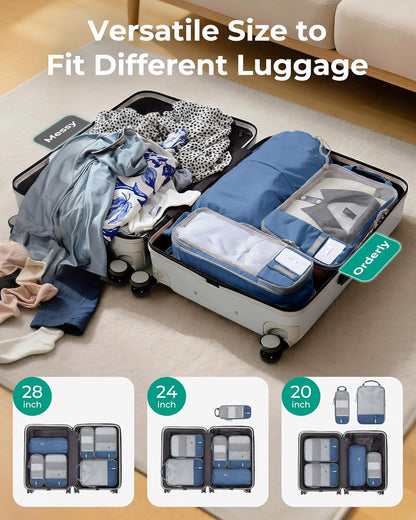 6 Set /4 Set/2 Set Compression Packing Cubes for Travel, Lightweight Luggage Organizer Bags, Durable Space Saver Bags Travel Essentials