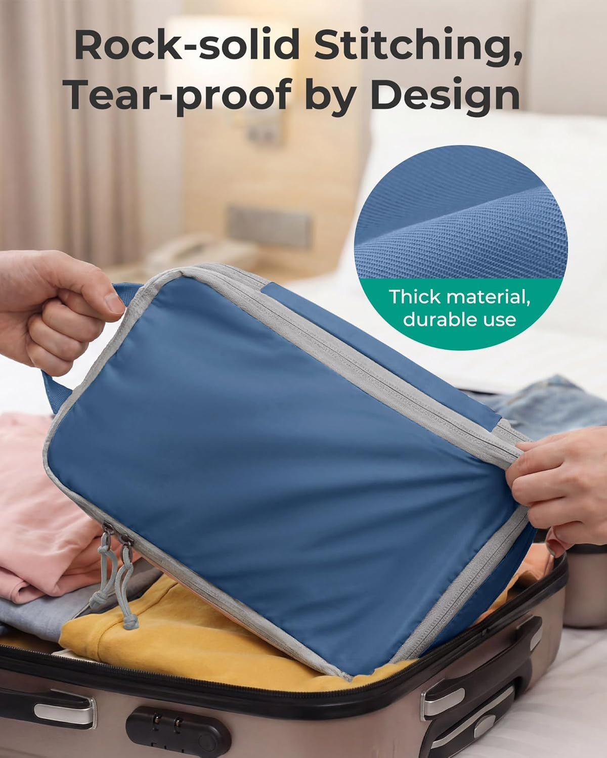 6 Set /4 Set/2 Set Compression Packing Cubes for Travel, Lightweight Luggage Organizer Bags, Durable Space Saver Bags Travel Essentials