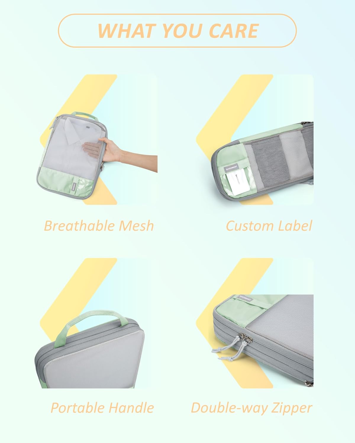 6 Set /4 Set/2 Set Compression Packing Cubes for Travel, Lightweight Luggage Organizer Bags, Durable Space Saver Bags Travel Essentials
