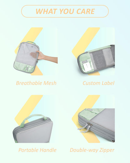 6 Set /4 Set/2 Set Compression Packing Cubes for Travel, Lightweight Luggage Organizer Bags, Durable Space Saver Bags Travel Essentials