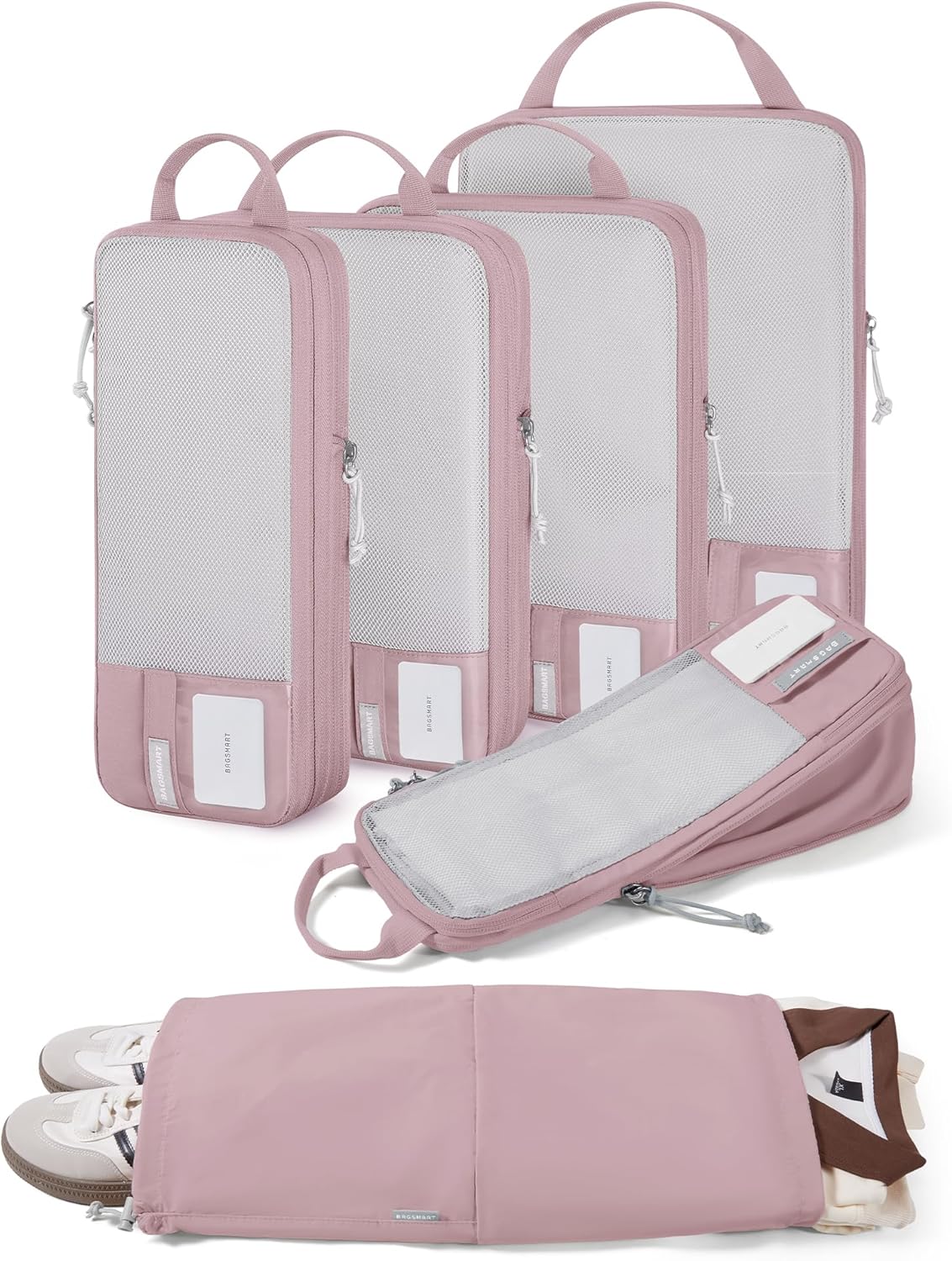 6 Set /4 Set/2 Set Compression Packing Cubes for Travel, Lightweight Luggage Organizer Bags, Durable Space Saver Bags Travel Essentials