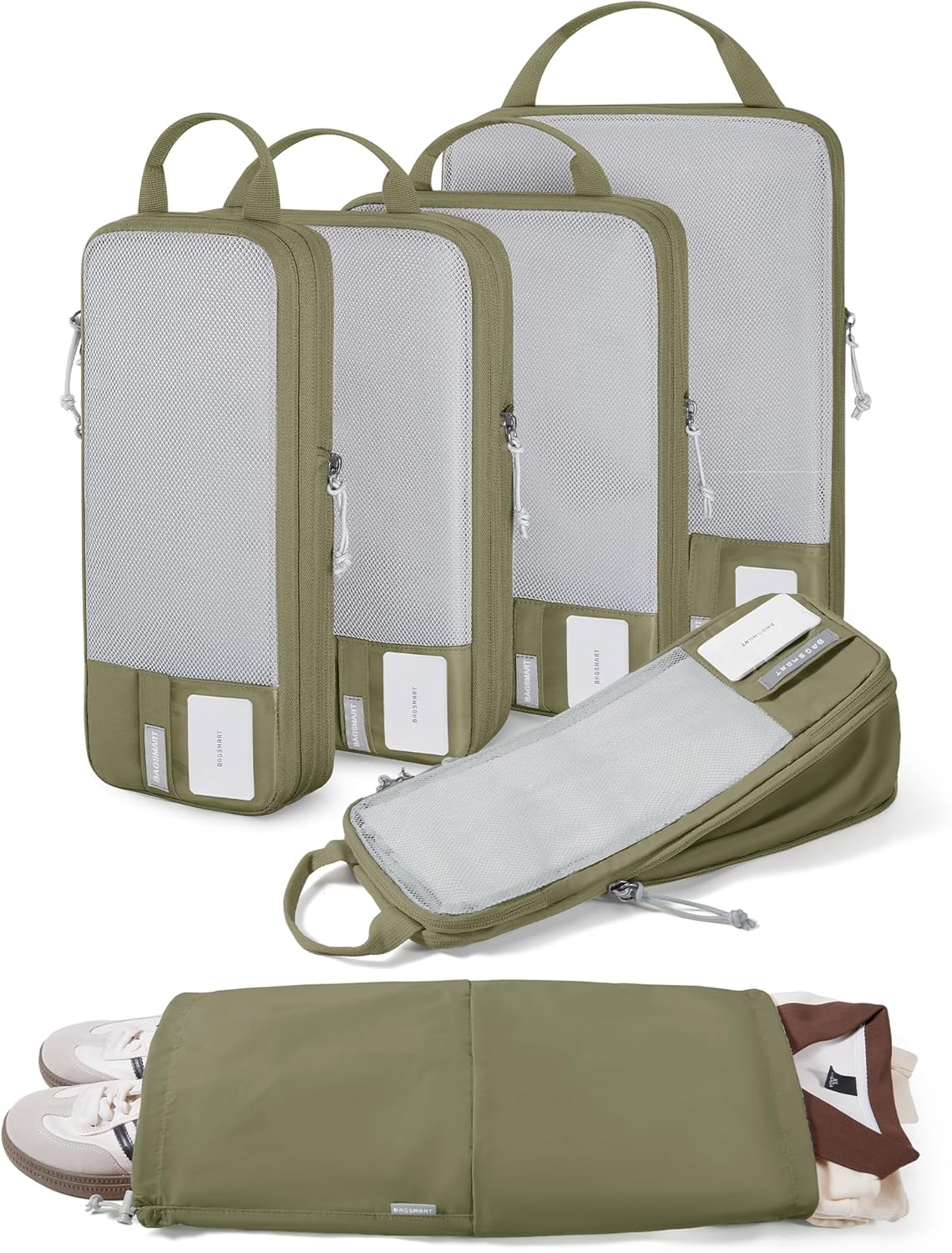 6 Set /4 Set/2 Set Compression Packing Cubes for Travel, Lightweight Luggage Organizer Bags, Durable Space Saver Bags Travel Essentials