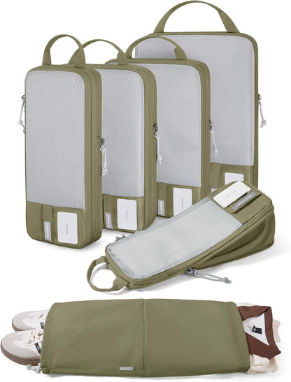 6 Set /4 Set/2 Set Compression Packing Cubes for Travel, Lightweight Luggage Organizer Bags, Durable Space Saver Bags Travel Essentials