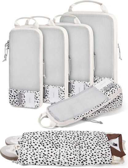 6 Set /4 Set/2 Set Compression Packing Cubes for Travel, Lightweight Luggage Organizer Bags, Durable Space Saver Bags Travel Essentials