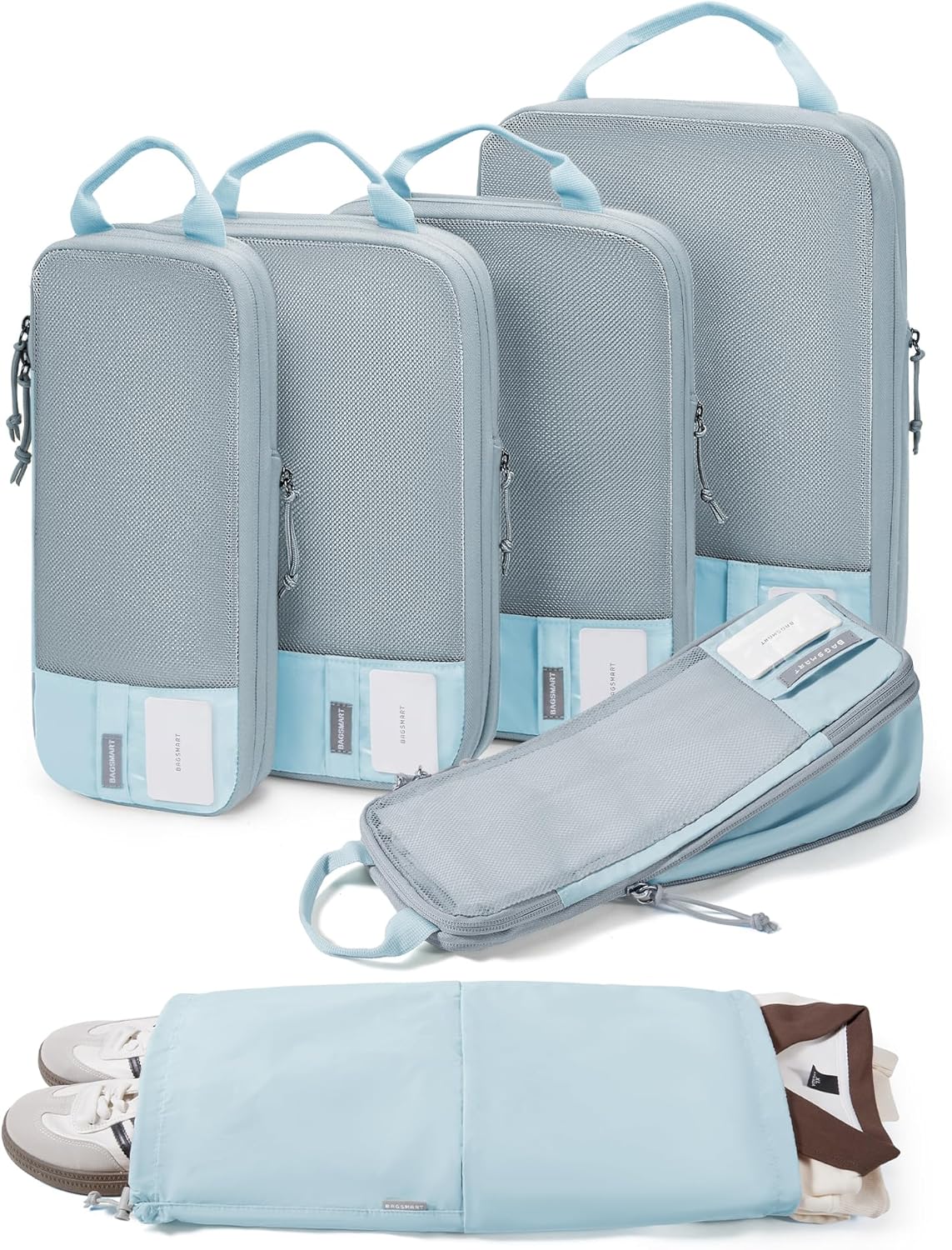 6 Set /4 Set/2 Set Compression Packing Cubes for Travel, Lightweight Luggage Organizer Bags, Durable Space Saver Bags Travel Essentials