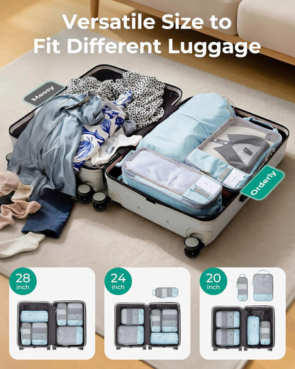 6 Set /4 Set/2 Set Compression Packing Cubes for Travel, Lightweight Luggage Organizer Bags, Durable Space Saver Bags Travel Essentials