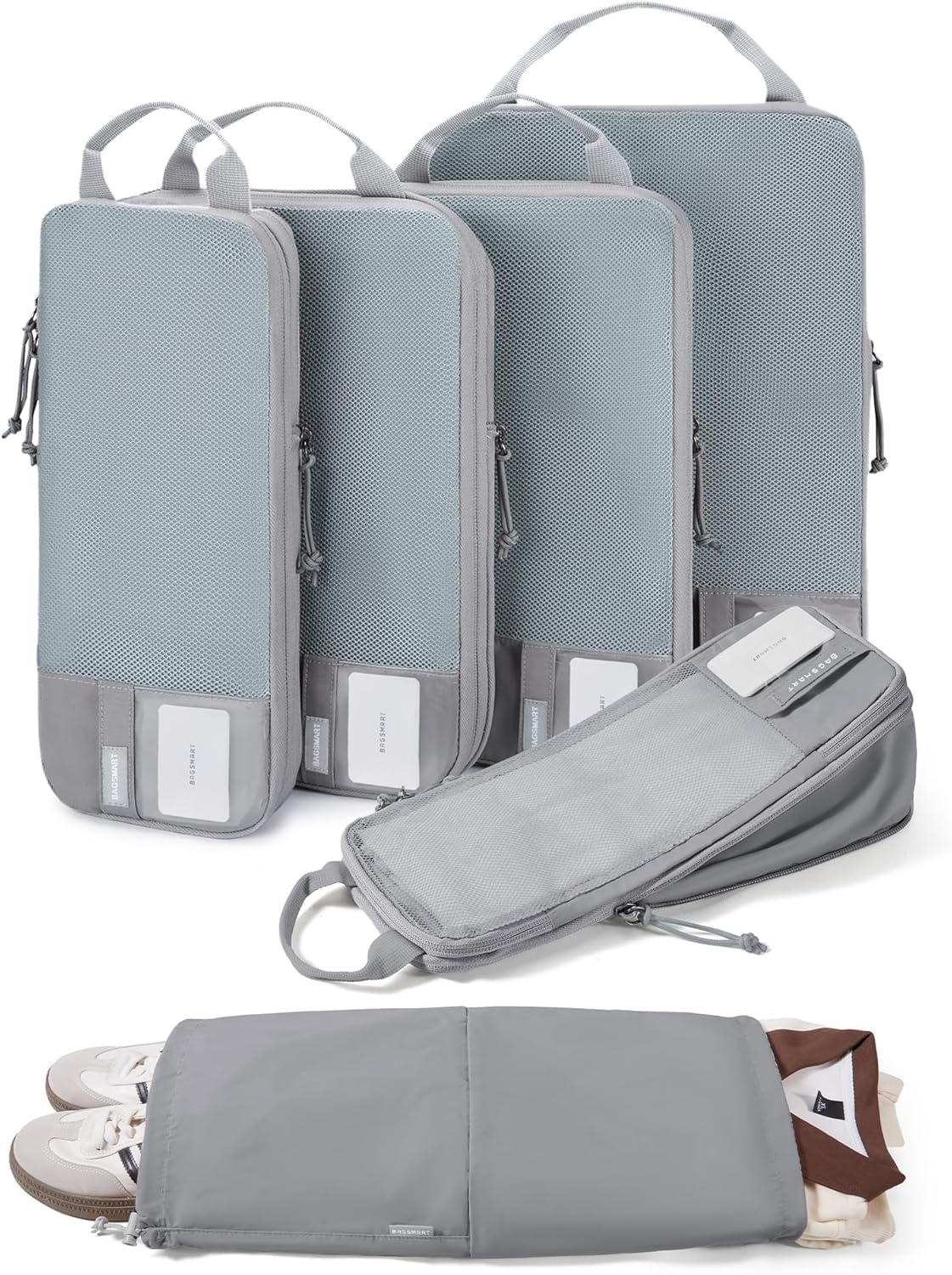 6 Set /4 Set/2 Set Compression Packing Cubes for Travel, Lightweight Luggage Organizer Bags, Durable Space Saver Bags Travel Essentials