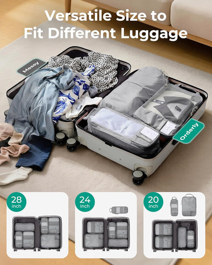 6 Set /4 Set/2 Set Compression Packing Cubes for Travel, Lightweight Luggage Organizer Bags, Durable Space Saver Bags Travel Essentials