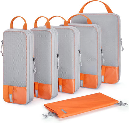 6 Set /4 Set/2 Set Compression Packing Cubes for Travel, Lightweight Luggage Organizer Bags, Durable Space Saver Bags Travel Essentials