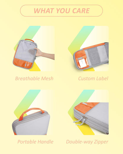 6 Set /4 Set/2 Set Compression Packing Cubes for Travel, Lightweight Luggage Organizer Bags, Durable Space Saver Bags Travel Essentials