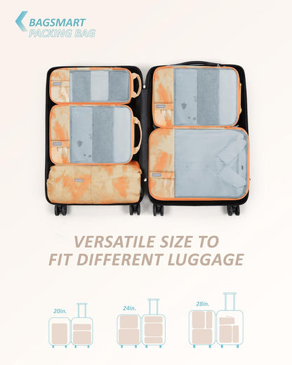 6 Set /4 Set/2 Set Compression Packing Cubes for Travel, Lightweight Luggage Organizer Bags, Durable Space Saver Bags Travel Essentials