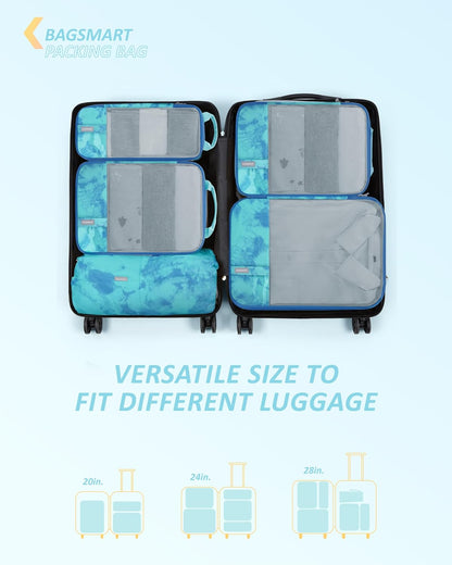 6 Set /4 Set/2 Set Compression Packing Cubes for Travel, Lightweight Luggage Organizer Bags, Durable Space Saver Bags Travel Essentials