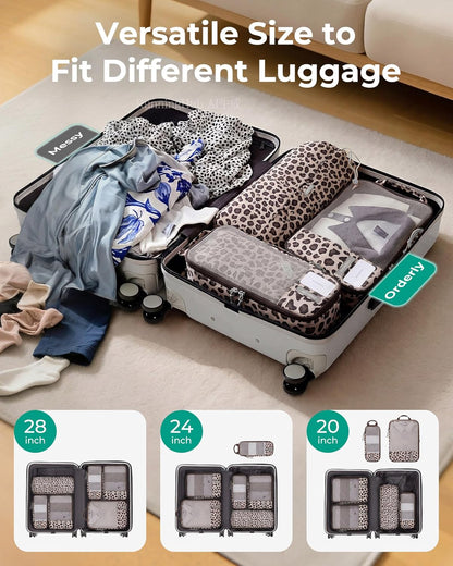 6 Set /4 Set/2 Set Compression Packing Cubes for Travel, Lightweight Luggage Organizer Bags, Durable Space Saver Bags Travel Essentials