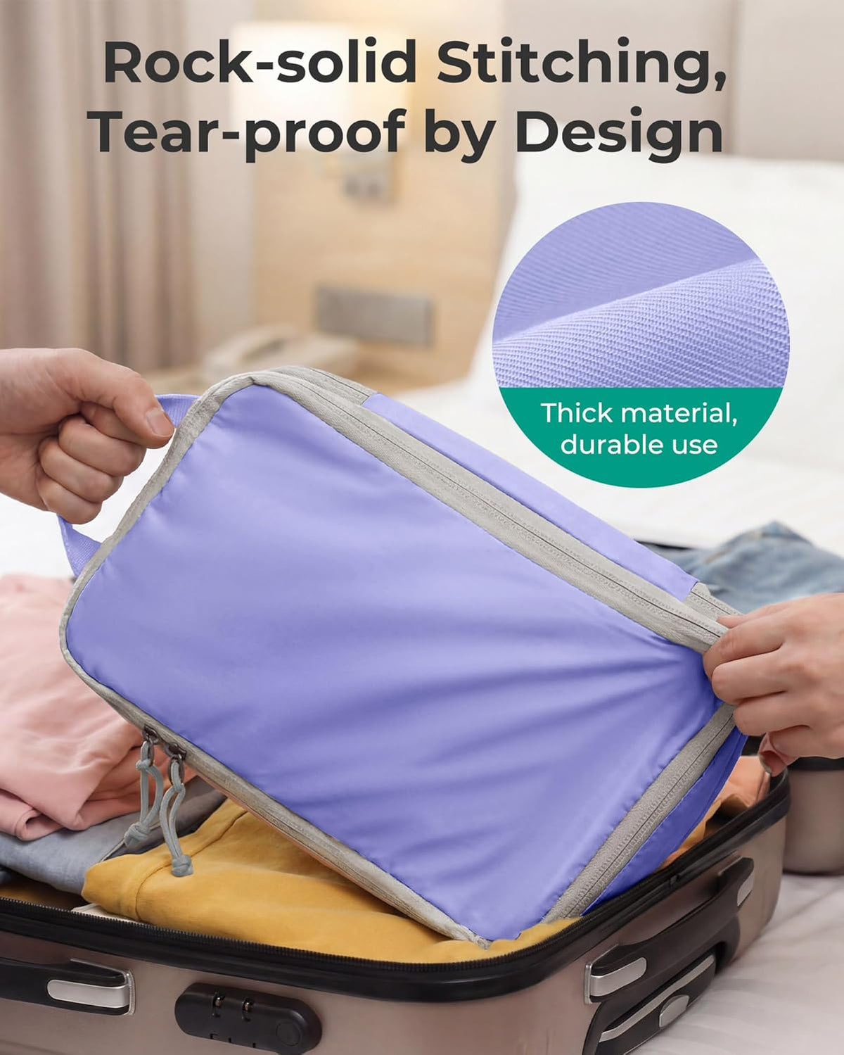 6 Set /4 Set/2 Set Compression Packing Cubes for Travel, Lightweight Luggage Organizer Bags, Durable Space Saver Bags Travel Essentials