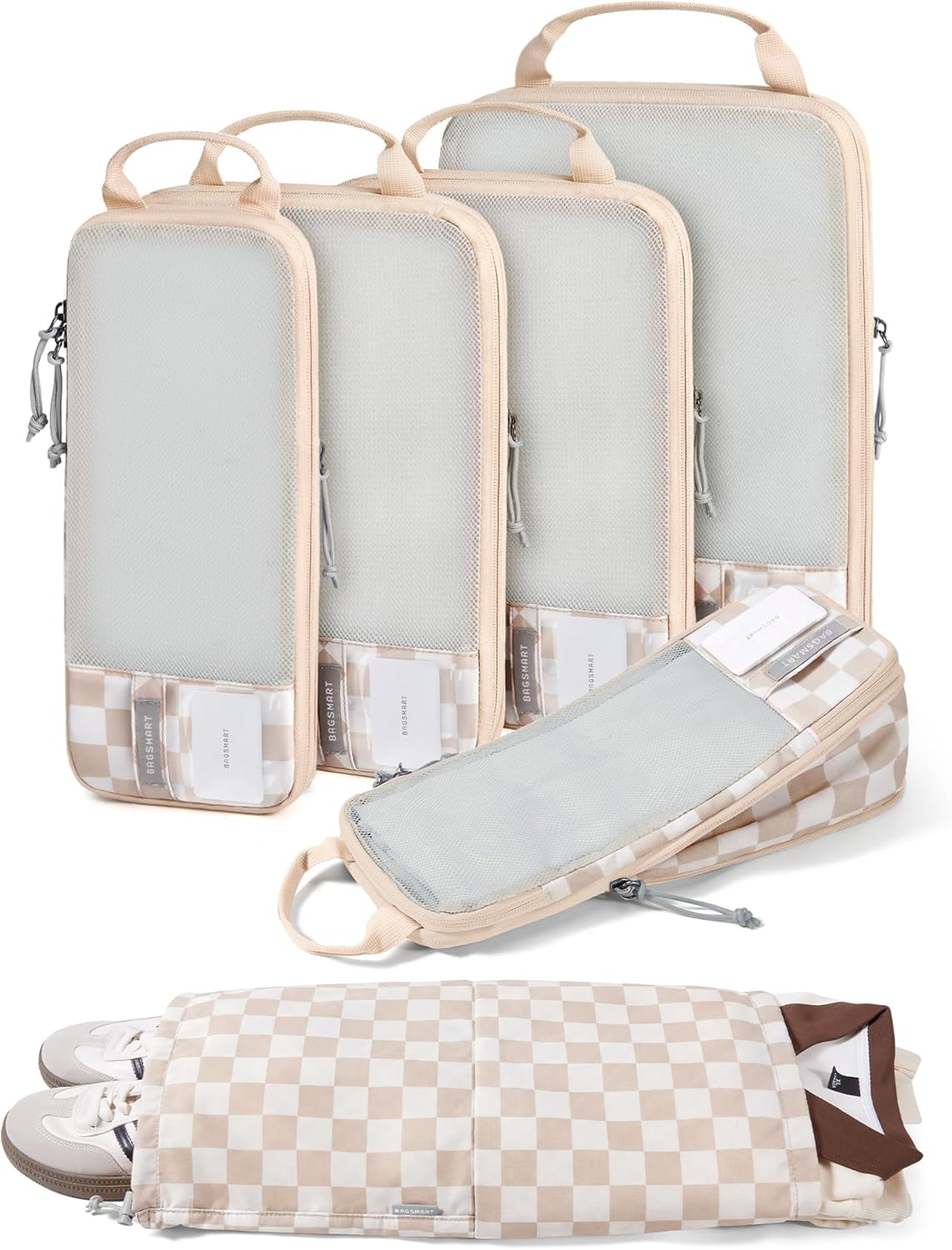6 Set /4 Set/2 Set Compression Packing Cubes for Travel, Lightweight Luggage Organizer Bags, Durable Space Saver Bags Travel Essentials