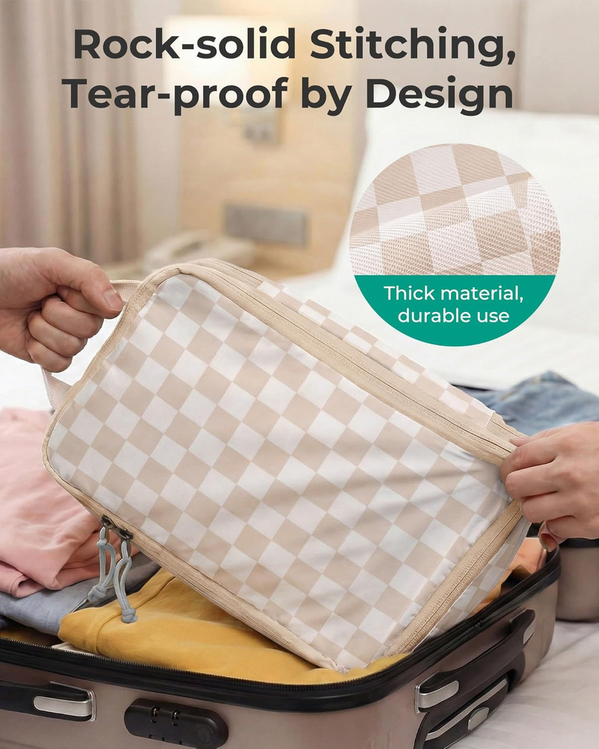 6 Set /4 Set/2 Set Compression Packing Cubes for Travel, Lightweight Luggage Organizer Bags, Durable Space Saver Bags Travel Essentials