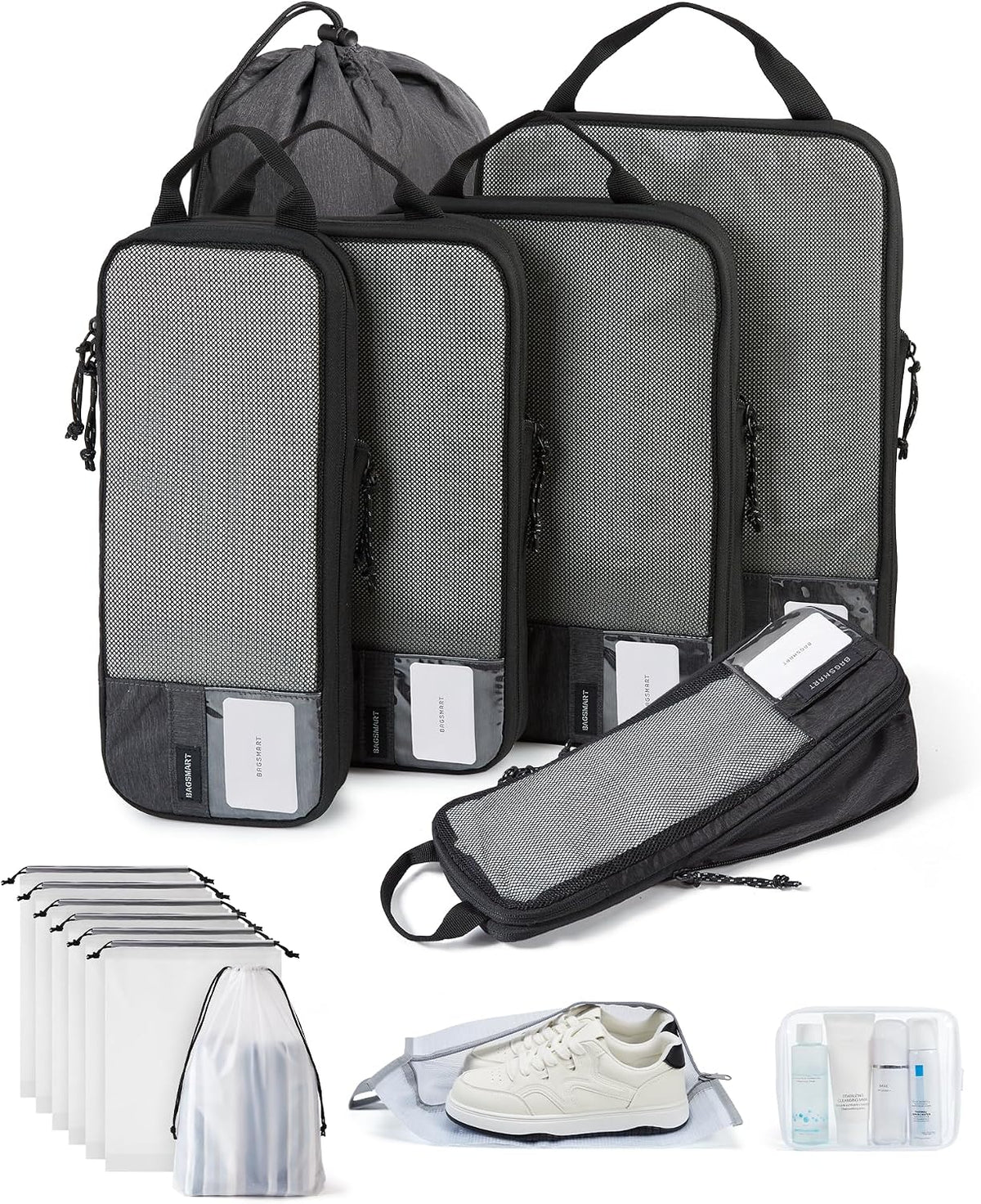 6 Set /4 Set/2 Set Compression Packing Cubes for Travel, Lightweight Luggage Organizer Bags, Durable Space Saver Bags Travel Essentials