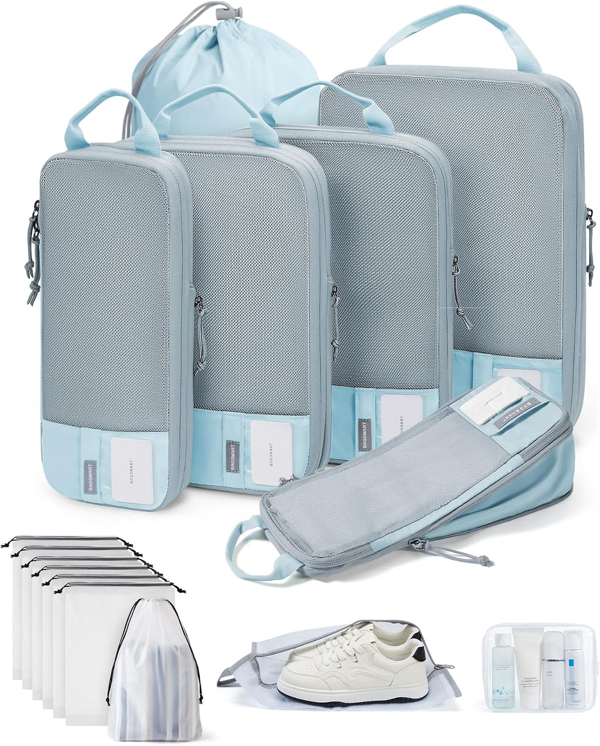 6 Set /4 Set/2 Set Compression Packing Cubes for Travel, Lightweight Luggage Organizer Bags, Durable Space Saver Bags Travel Essentials