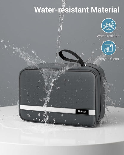 Toiletry Bag for Men & Women Travel Toiletry Bag Hanging Toiletry Bag Hygiene Bag with 4 Compartments Waterproof Bathroom Shower Bag for Traveling(Black)