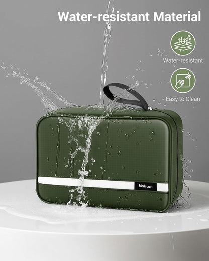 Toiletry Bag for Men & Women Travel Toiletry Bag Hanging Toiletry Bag Hygiene Bag with 4 Compartments Waterproof Bathroom Shower Bag for Traveling(Black)