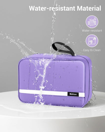 Toiletry Bag for Men & Women Travel Toiletry Bag Hanging Toiletry Bag Hygiene Bag with 4 Compartments Waterproof Bathroom Shower Bag for Traveling(Black)