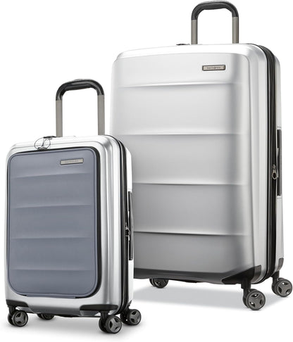 Octiv Lightweight Hardshell 20-Inch Carry-On Luggage -Durable & Impact Resistant, 360° Aero Trac Spinner Wheels, Adjustable Telescopic Handle, Expandable Suitcase, TSA Approved Lock - Black