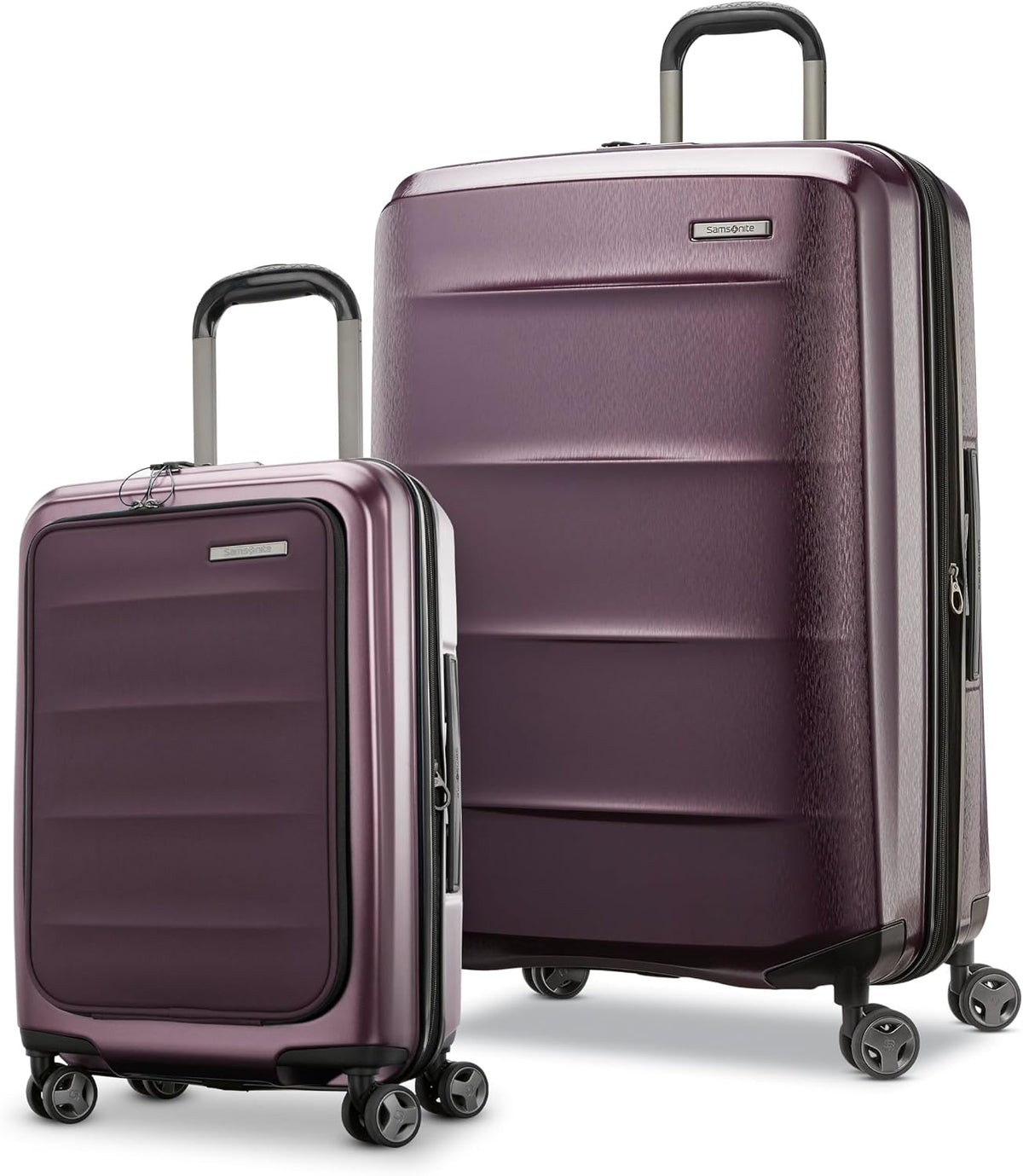 Octiv Lightweight Hardshell 20-Inch Carry-On Luggage -Durable & Impact Resistant, 360° Aero Trac Spinner Wheels, Adjustable Telescopic Handle, Expandable Suitcase, TSA Approved Lock - Black