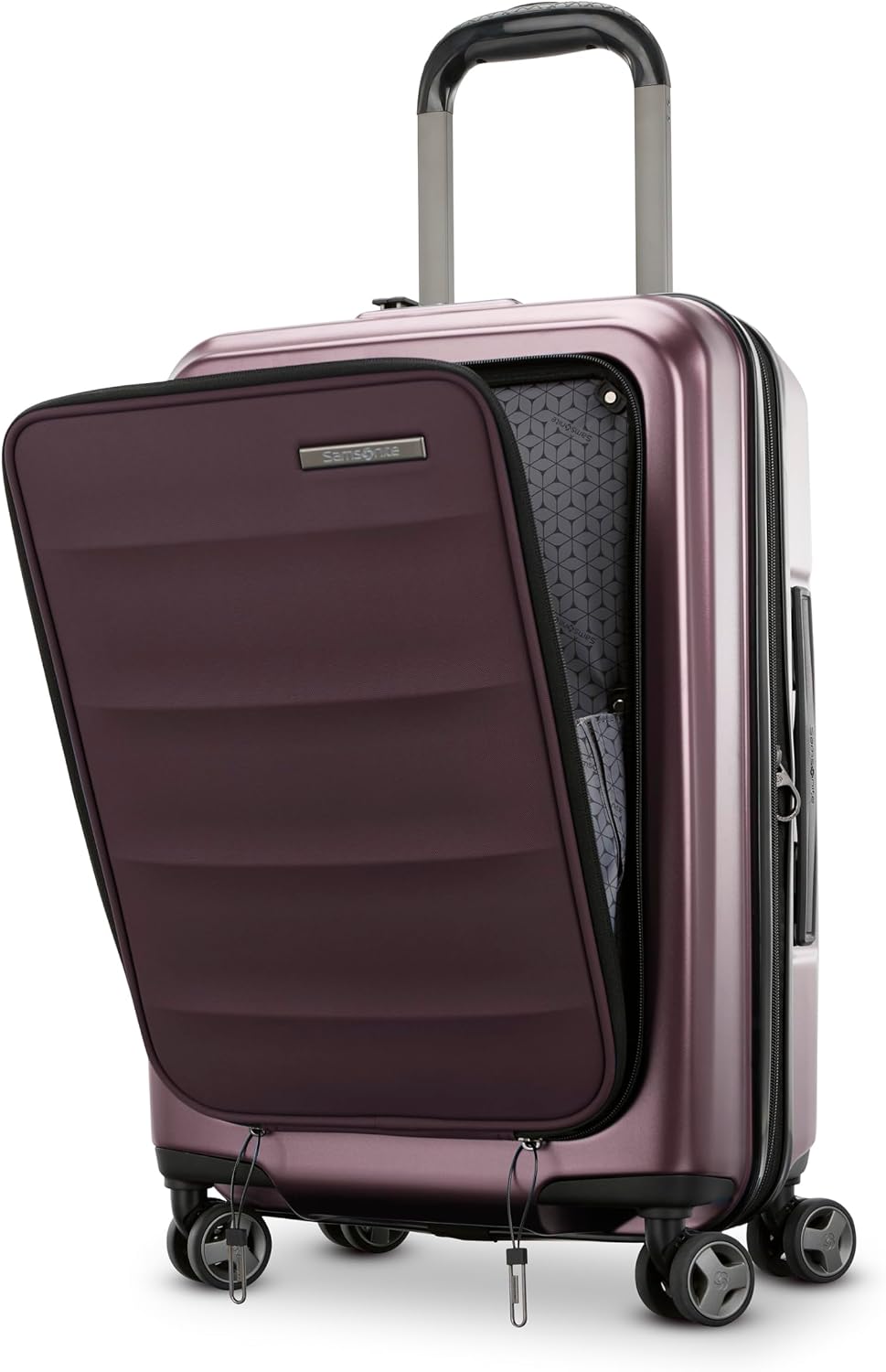 Octiv Lightweight Hardshell 20-Inch Carry-On Luggage -Durable & Impact Resistant, 360° Aero Trac Spinner Wheels, Adjustable Telescopic Handle, Expandable Suitcase, TSA Approved Lock - Black