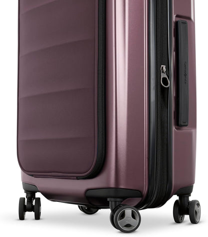 Octiv Lightweight Hardshell 20-Inch Carry-On Luggage -Durable & Impact Resistant, 360° Aero Trac Spinner Wheels, Adjustable Telescopic Handle, Expandable Suitcase, TSA Approved Lock - Black