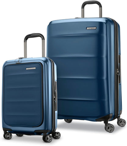 Octiv Lightweight Hardshell 20-Inch Carry-On Luggage -Durable & Impact Resistant, 360° Aero Trac Spinner Wheels, Adjustable Telescopic Handle, Expandable Suitcase, TSA Approved Lock - Black