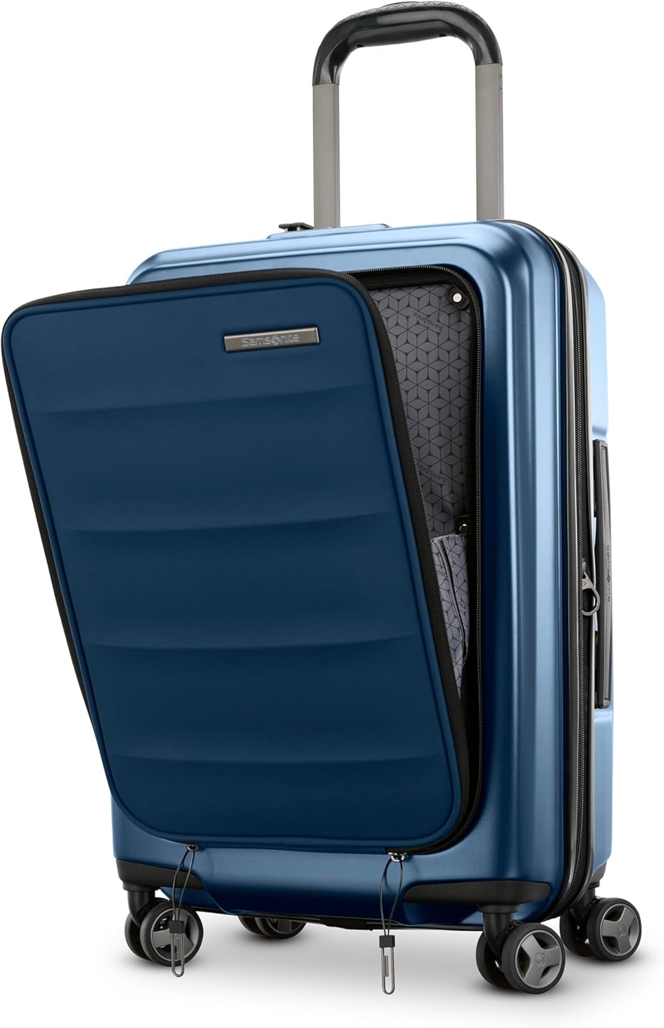 Octiv Lightweight Hardshell 20-Inch Carry-On Luggage -Durable & Impact Resistant, 360° Aero Trac Spinner Wheels, Adjustable Telescopic Handle, Expandable Suitcase, TSA Approved Lock - Black