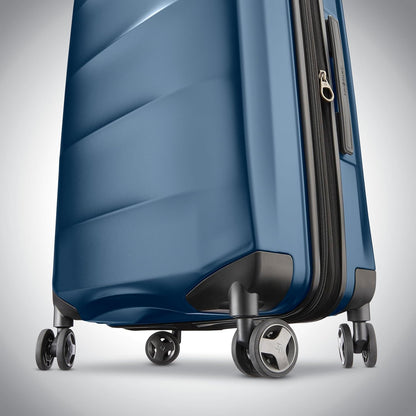 Octiv Lightweight Hardshell 20-Inch Carry-On Luggage -Durable & Impact Resistant, 360° Aero Trac Spinner Wheels, Adjustable Telescopic Handle, Expandable Suitcase, TSA Approved Lock - Black