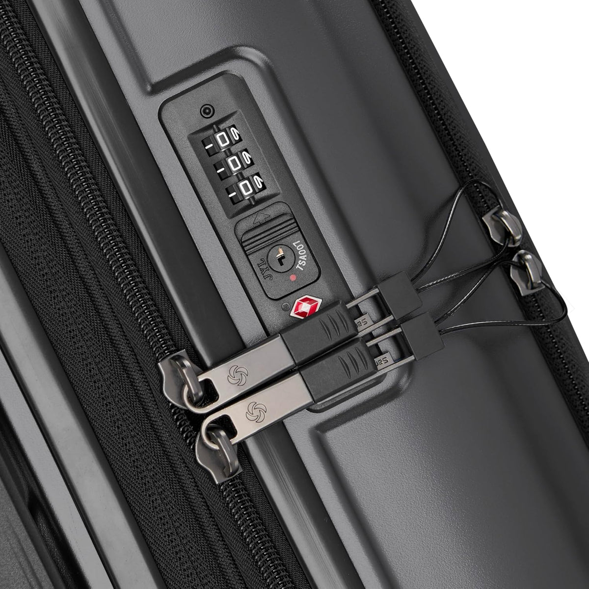 Octiv Lightweight Hardshell 20-Inch Carry-On Luggage -Durable & Impact Resistant, 360° Aero Trac Spinner Wheels, Adjustable Telescopic Handle, Expandable Suitcase, TSA Approved Lock - Black
