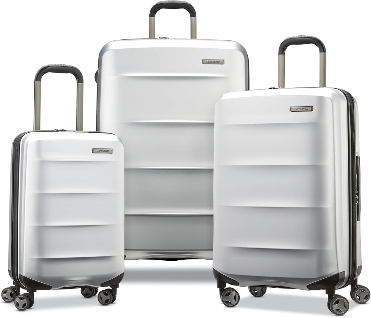 Octiv Lightweight Hardshell 20-Inch Carry-On Luggage -Durable & Impact Resistant, 360° Aero Trac Spinner Wheels, Adjustable Telescopic Handle, Expandable Suitcase, TSA Approved Lock - Black