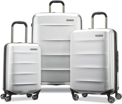 Octiv Lightweight Hardshell 20-Inch Carry-On Luggage -Durable & Impact Resistant, 360° Aero Trac Spinner Wheels, Adjustable Telescopic Handle, Expandable Suitcase, TSA Approved Lock - Black