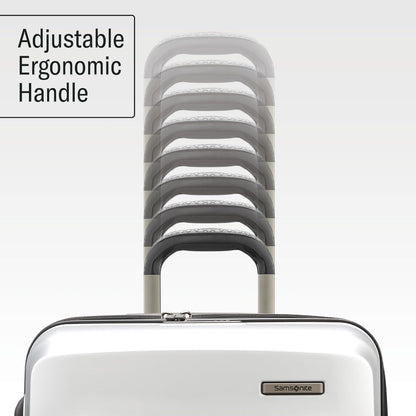 Octiv Lightweight Hardshell 20-Inch Carry-On Luggage -Durable & Impact Resistant, 360° Aero Trac Spinner Wheels, Adjustable Telescopic Handle, Expandable Suitcase, TSA Approved Lock - Black