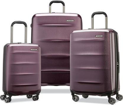 Octiv Lightweight Hardshell 20-Inch Carry-On Luggage -Durable & Impact Resistant, 360° Aero Trac Spinner Wheels, Adjustable Telescopic Handle, Expandable Suitcase, TSA Approved Lock - Black